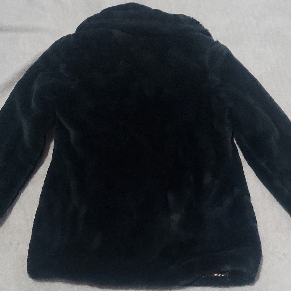 Jessica Simpson Forest Green Faux Fur Coat - Picture 10 of 17